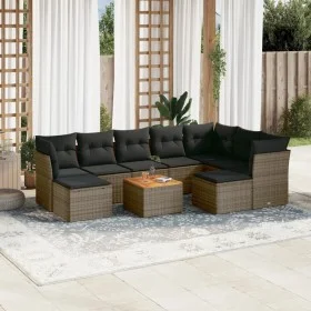 Set de sofás de jardín 10 pzas con cojines ratán sintético gris de , Conjuntos de jardín - Ref: Foro24-3256298, Precio: 568,2...