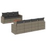 Set de sofás de jardín 8 pzas y cojines ratán sintético gris de , Conjuntos de jardín - Ref: Foro24-3256361, Precio: 502,32 €...