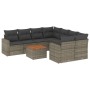 Set de muebles de jardín 9 pzas y cojines ratán sintético gris de , Conjuntos de jardín - Ref: Foro24-3256382, Precio: 555,47...