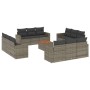 Set sofás de jardín con cojines 13 piezas ratán sintético gris de , Conjuntos de jardín - Ref: Foro24-3256389, Precio: 905,50...