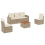 Juego de sofás jardín con cojines 6 pzas ratán sintético beige de , Conjuntos de jardín - Ref: Foro24-3256394, Precio: 387,56...
