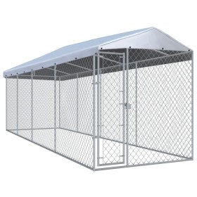 Perrera de exterior con tejado 760x190x225 cm de vidaXL, Casetas y cercados para perros - Ref: Foro24-145031, Precio: 504,13 ...