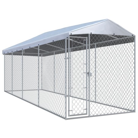 Perrera de exterior con tejado 760x190x225 cm de vidaXL, Casetas y cercados para perros - Ref: Foro24-145031, Precio: 504,13 ...