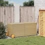 Caja de almacenaje jardín con ruedas ratán PE beige mezcla 283L de , Cajas de almacenaje para exteriores - Ref: Foro24-365319...