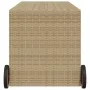 Caja de almacenaje jardín con ruedas ratán PE beige mezcla 283L de , Cajas de almacenaje para exteriores - Ref: Foro24-365319...