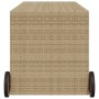 Caja de almacenaje jardín con ruedas ratán PE beige mezcla 283L de , Cajas de almacenaje para exteriores - Ref: Foro24-365319...