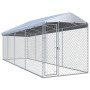 Perrera de exterior con tejado 760x190x225 cm de vidaXL, Casetas y cercados para perros - Ref: Foro24-145031, Precio: 504,13 ...