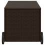 Caja de almacenaje jardín con ruedas ratán PE marrón 190L de , Cajas de almacenaje para exteriores - Ref: Foro24-365325, Prec...