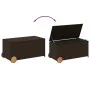 Caja de almacenaje jardín con ruedas ratán PE marrón 190L de , Cajas de almacenaje para exteriores - Ref: Foro24-365325, Prec...