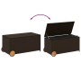 Caja de almacenaje jardín con ruedas ratán PE marrón 190L de , Cajas de almacenaje para exteriores - Ref: Foro24-365325, Prec...