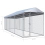 Perrera de exterior con tejado 760x190x225 cm de vidaXL, Casetas y cercados para perros - Ref: Foro24-145031, Precio: 504,13 ...