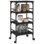 Carrito de cocina de madera de ingeniería negro 45x35x89,5 cm de , Carros de cocina y comedor - Ref: Foro24-842326, Precio: 5...