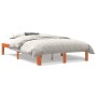 Estructura de cama madera maciza pino marrón cera 140x200 cm de , Camas y somieres - Ref: Foro24-844171, Precio: 107,67 €, De...