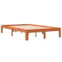 Estructura de cama madera maciza pino marrón cera 140x200 cm de , Camas y somieres - Ref: Foro24-844171, Precio: 107,67 €, De...
