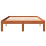 Estructura de cama madera maciza pino marrón cera 140x200 cm de , Camas y somieres - Ref: Foro24-844171, Precio: 107,67 €, De...