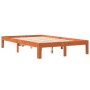 Estructura de cama madera maciza pino marrón cera 140x200 cm de , Camas y somieres - Ref: Foro24-844171, Precio: 107,67 €, De...