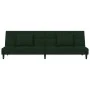 Sofá cama de 2 plazas con dos almohadas terciopelo verde oscuro de , Sofás - Ref: Foro24-375809, Precio: 246,10 €, Descuento: %