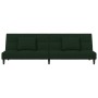 Sofá cama de 2 plazas con dos almohadas terciopelo verde oscuro de , Sofás - Ref: Foro24-375809, Precio: 248,75 €, Descuento: %