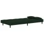 Sofá cama de 2 plazas con dos almohadas terciopelo verde oscuro de , Sofás - Ref: Foro24-375809, Precio: 246,10 €, Descuento: %