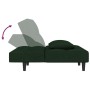 Sofá cama de 2 plazas con dos almohadas terciopelo verde oscuro de , Sofás - Ref: Foro24-375809, Precio: 248,75 €, Descuento: %