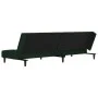 Sofá cama de 2 plazas con dos almohadas terciopelo verde oscuro de , Sofás - Ref: Foro24-375809, Precio: 246,10 €, Descuento: %