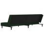 Sofá cama de 2 plazas con dos almohadas terciopelo verde oscuro de , Sofás - Ref: Foro24-375809, Precio: 248,75 €, Descuento: %