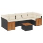 Set de sofás de jardín 8 piezas y cojines ratán sintético negro de , Conjuntos de jardín - Ref: Foro24-3259893, Precio: 492,7...