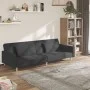 Sofá cama de 2 plazas con dos almohadas tela gris oscuro de , Sofás - Ref: Foro24-375800, Precio: 276,51 €, Descuento: %