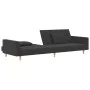 Sofá cama de 2 plazas con dos almohadas tela gris oscuro de , Sofás - Ref: Foro24-375800, Precio: 276,51 €, Descuento: %