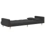 Sofá cama de 2 plazas con dos almohadas tela gris oscuro de , Sofás - Ref: Foro24-375800, Precio: 276,51 €, Descuento: %