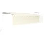 Automatic awning LED blind wind sensor cream 5x3 m by , Awnings - Ref: Foro24-3069352, Price: 712,81 €, Discount: %