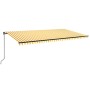 Toldo retráctil manual con luz LED amarillo y blanco 600x350 m de , Toldos - Ref: Foro24-3069243, Precio: 573,81 €, Descuento: %