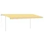Toldo automático LED y sensor de viento amarillo blanco 5x3 m de , Toldos - Ref: Foro24-3069993, Precio: 750,90 €, Descuento: %