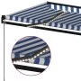 Manual retractable awning with blue and white LED light 600x350 cm by , Awnings - Ref: Foro24-3069241, Price: 740,73 €, Disco...