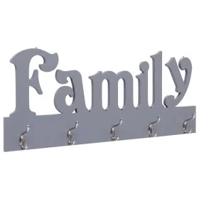 Perchero de pared FAMILY gris 74x29,5 cm de vidaXL, Percheros para sombreros y abrigos - Ref: Foro24-284246, Precio: 37,95 €,...