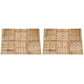 Baldosas de porche 12 unidades madera marrón 50x50 cm de , Suelos y moquetas - Ref: Foro24-276434, Precio: 129,71 €, Descuent...