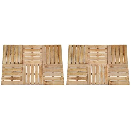 Baldosas de porche 12 unidades madera marrón 50x50 cm de , Suelos y moquetas - Ref: Foro24-276434, Precio: 127,50 €, Descuent...