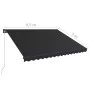 Toldo retráctil manual gris antracita 450x300 cm de , Toldos - Ref: Foro24-3051240, Precio: 338,01 €, Descuento: %