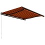 Toldo manual retráctil naranja y marrón 450x300 cm de , Toldos - Ref: Foro24-3055195, Precio: 350,48 €, Descuento: %