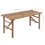 Banco de jardín plegable con cojín bambú 118 cm de , Bancos de jardín - Ref: Foro24-3063873, Precio: 91,49 €, Descuento: %