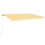 Toldo automático LED sensor de viento amarillo/blanco 500x300cm de , Toldos - Ref: Foro24-3068953, Precio: 689,02 €, Descuent...