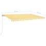 Toldo automático LED sensor de viento amarillo/blanco 500x300cm de , Toldos - Ref: Foro24-3068953, Precio: 689,02 €, Descuent...