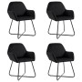Sillas de comedor 4 unidades terciopelo negro de vidaXL, Sillas de comedor - Ref: Foro24-277011, Precio: 360,40 €, Descuento: %