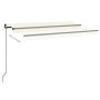 Toldo retráctil manual crema 450x300 cm de , Toldos - Ref: Foro24-3069117, Precio: 386,91 €, Descuento: %