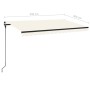 Toldo retráctil manual crema 450x300 cm de , Toldos - Ref: Foro24-3069117, Precio: 386,91 €, Descuento: %