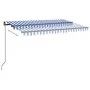 Toldo retráctil manual con LED azul y blanco 400x300 cm de , Toldos - Ref: Foro24-3069101, Precio: 349,65 €, Descuento: %