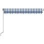 Toldo retráctil manual con LED azul y blanco 400x300 cm de , Toldos - Ref: Foro24-3069101, Precio: 300,72 €, Descuento: %