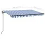 Manual retractable awning with blue and white LED 400x300 cm by , Awnings - Ref: Foro24-3069101, Price: 349,65 €, Discount: %