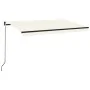 Toldo retráctil manual crema 450x350 cm de , Toldos - Ref: Foro24-3069197, Precio: 378,19 €, Descuento: %