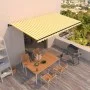 Toldo retráctil manual amarillo y blanco 500x350 cm de , Toldos - Ref: Foro24-3069218, Precio: 430,31 €, Descuento: %